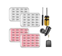 Tire Repair Rubber Nails Kit with 2 Sizes, Fast Self-Service Tire Repair Tools, Screw in Tire Repair Plugs with Box and 2 Sizes Screwdriver, Tire Screw Plug Repair (80pcs (L+S))