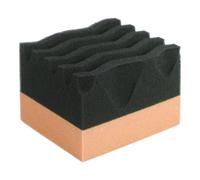 Tire Shine Applicator Sponge - Ergonomic Wave Foam Pad | Car Waxing & Polis | Sponge for Car Coating Application for RV Truck Paint Decontamination Tire Glass Polishing Wheel