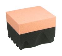 Tire Shine Applicator - Wave Foam Applicator Pad with Ergonomic Handle for Auto Detailing, Wheel Coating, and Paint Decontamination, Reusable Absorbent Wax Brush 3.74 Inches