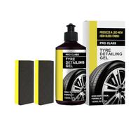 Tire Shine Gel - Automotive Trim Restorer, Fast Acting Wheel Coating Protectant | 150g Tire Dressing Gel with Sponge for SUV Sedan RV Truck Van Trailer Pickup Vehicle Care Travel Outdooor