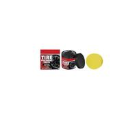 Tire Shine Pasta de 100 g, pasta pulidora para coche, brillo con esponja, producto de limpieza de vehículos tires de limpieza para coches, 1 unidad, color negro