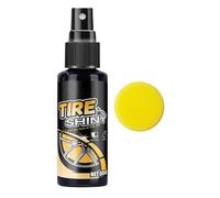 Tire Shine Spray - 50ml Tyre Coating Spray | Auto Tire Polishing Agent | Gloss Restorer for Car Truck RV Sedan Wheels Maintenance Detailing Road Trip Vehicle Owners Garage Use