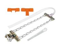 Tire Snow Chain Heavy Duty Manganese Steel Anti Skid Traction Belt Secure Grip for Snow Mud Ice Road Universal Fit Car Truck SUV Silver Oxford Cloth 3 Sizes 1PC (Tamaño pequeño para mango curvo)