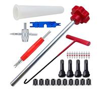 Tire Valve Installer Tool Set | Herramienta de extracción de válvula 30 piezas herramienta de instalación - Quick Change Repair Tool Replacement T-Hook Car Accessories for Motorcycle & Tire