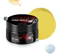 Tire Wax Portable, Vehicle Tyre Polishing, Cleansing Shine Universal Sturdy Device Smooth Aid, Modern Automotive Care Style, Accessory for Mechanics Drivers Detailers Groomers Modifiers 100g