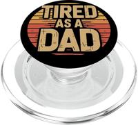 Tired As A Dad Funny Retro Día del Padre Papá PopSockets PopGrip para MagSafe
