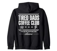 Tired Dads Coffee Club Caffeine and Chaos Funny Dad Sudadera con Capucha