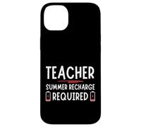 Tired Last day School Summer Recharge Required Teacher Carcasa para iPhone 14 Plus