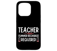 Tired Last day School Summer Recharge Required Teacher Carcasa para iPhone 15 Pro