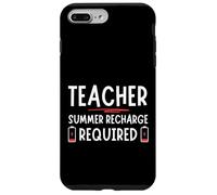 Tired Last day School Summer Recharge Required Teacher Carcasa para iPhone 7 Plus/8 Plus