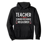 Tired Last day School Summer Recharge Required Teacher Sudadera con Capucha