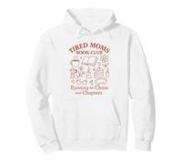 Tired Moms Book Club Cake Coffee Reading Humor para Madres Sudadera con Capucha