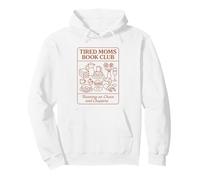 Tired Moms Book Club Cake Coffee Reading Humor para Madres Sudadera con Capucha