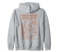Tired Moms Book Club Cake Coffee Reading Humor para Madres Sudadera con Capucha