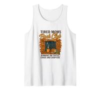Tired Moms Book Club Coffee Chaos & Chapters Graphic Camiseta sin Mangas