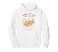 Tired Moms Book Club Pastel Tea Rose Reading Chaos Women Sudadera con Capucha