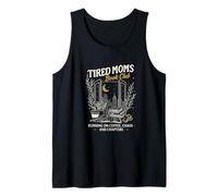 Tired Moms Book Club Running on Coffee Chaos & Chapters Camiseta sin Mangas