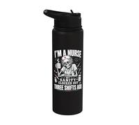 Tired Nurse Humour i am a nurse of Funny Nursing Stainless Steel Insulated Water Bottle