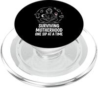 Tired Sip Mom Surviving Motherhood PopSockets PopGrip para MagSafe