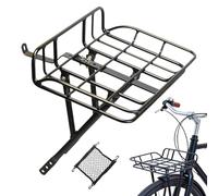 TIrievza Portaequipajes Delantero de Bicicleta,Bastidor Fuerte Portacargas - Portaequipajes para Equipaje Y Turismo | para Ciclismo, Cicloturismo, Entregas, Viajes, Maletas, Mochilas, Compras de