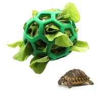 Tirifer Together-Life - Pelota de Juguete de Tortuga, comedero de heno, Bola Colgante de Hierba, para Frutas y Verduras, Juguete de forraje para Animales pequeños, Tortuga, Color Verde