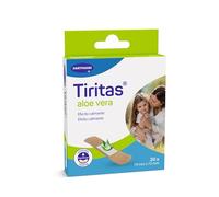 Tiritas Aloe Vera Apósito de 19 x 72 mm - Con Gasa Impregnada en Aloe Vera, Protección Antibacteriana, Transpirables, Promueven la Curación - 20 Unidades