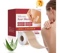Tiritas de cicatrices de silicona, cuidado de la piel para codos, piernas, brazos, manos y cuello, adecuado para adolescentes, adultos, mujeres, hombres y personas mayores, 4 x 150 cm