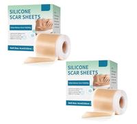 Tiritas de cicatrices de silicona para cicatrices, cinta de cicatrices de silicona de colágeno para arrugas faciales, reutilizable para cicatrices quirúrgicas, quemaduras (2 unidades)