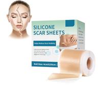 Tiritas de cicatrices de silicona para cicatrices, cinta de cicatrices de silicona de colágeno para arrugas faciales, reutilizable para cicatrices quirúrgicas, quemaduras (1 unidad)