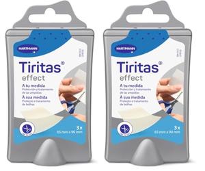 TIRITAS Effect a Tu Medida: Apósitos Hidrocoloides; Recortables; Ampollas Grandes, Pequeñas o entre los Dedos; 60x90mm; 3 Unidades (Paquete de 2)