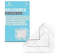 Tiritas estériles autoadhesivas resistentes al agua, sin látex, con borde transparente y almohadilla absorbente 100% algodón, 25 unidades