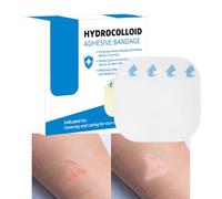 Tiritas Hidrocoloides en Gel, Apósitos para Quemaduras, 5 Láminas Flexible Corte Impermeable para Cuidado Heridas Piel Sensible Talón Dedo Pie Mano Cara