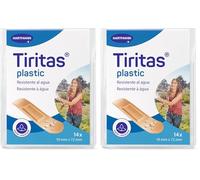 Tiritas Plastic: Apósitos Hipoalergénicos, Transpirables e Impermeables. Protegen la Herida de la Suciedad. En Carterita para Llevar Cómodamente en Cualquier Lugar; 19x72mm 14 Unidades (Paquete de 2)