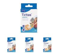Tiritas Plastic: Apósitos hipoalergénicos, transpirables e impermeables. Protegen las heridas de la suciedad; 6x10cm; 10 Unidades (Paquete de 4)
