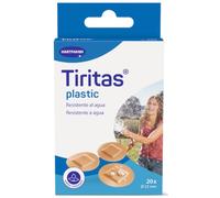 Tiritas Plastic Redondas: Apósitos hipoalergénicos, transpirables e impermeables. Perfectas para proteger pequeñas heridas en el cuello y la cara; 22mm; 20 unidades