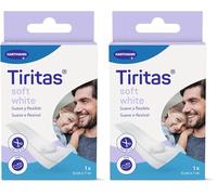 TIRITAS Soft: Apósitos de color blanco fabricados en suave papel. Indicadas para pieles sensibles y delicadas. Protección suave para pequeñas heridas; Recortables; 8cmx1m; 1 unidad (Paquete de 2)