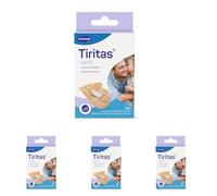 Tiritas Soft: Apósitos de color carne fabricados en suave papel. Indicadas para pieles sensibles y delicadas. Protección suave para pequeñas heridas; 4 tamaños; 20 unidades (Paquete de 4)