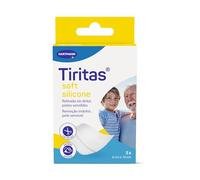 Tiritas Soft Silicone: Apósitos de color blanco con adhesivo siliconado; Indicadas para las pieles más sensibles y frágiles, Retirada indolora; 6x10cm; 5 unidades