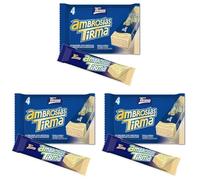 Tirma Ambrosía Cubierta de Chocolate Blanco | Barritas de Barquillos Rellenos de Crema y Bañados en Chocolate Blanco | Chocolatinas Canarias Envasadas Individualmente | 4 uds, 86g (Paquete de 3)