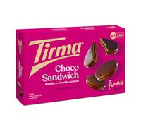 Tirma Choco Sándwich Fino de Chocolate con Leche | 8 Packs de 2 Galletas | Galletas con Relleno Bañadas en Chocolate con Leche | Snack Dulce | Merienda para Niños y Adultos | Acompañar con Café