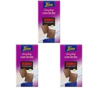 Tirma Chocolate con Leche Zero 125g | Sin Azúcares Añadidos, Sin Gluten y Apto para Diabéticos | Alternativa a Natruly, Torras, Ambrosía Tirma, Milka Favourites y Bombones Individuales (Paquete de 3)