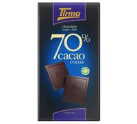 Tirma Chocolate Negro 70% Cacao | Chocolate sin Gluten | Vegetariano | 125g