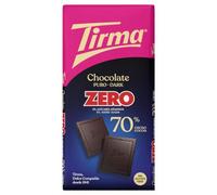 Tirma Chocolate ZERO 70% Cacao 125 g | Sin Azúcares Añadidos | Chocolate Puro | Oscuro, Intenso y Cremoso | Sin Gluten, Vegano y Apto para Dietas Keto | Elaborado en Canarias