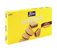 Tirma Sándwich de Galleta con Relleno de Chocolate 180 g | 4 Packs Individuales de 45 g | Galletas Dulces Crujientes con Chocolate | Snack Ideal para Merienda y Tentempiés
