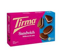 Tirma Sándwich de Galleta de Cacao con Relleno de Crema | Caja con 4 Packs | 4 Galletas en cada Pack | Galletas Dulces | Para la Merienda y un Tentempié Rápido para Niños y Adultos | Ideal con Café