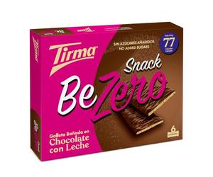 Tirma Snack BeZero | Galletas Ligeras de Chocolate con Leche | Galletas Dietéticas Bajas en Calorías para el Café | Sin Azúcares Añadidos | Aptas para Diabéticos | 105 g