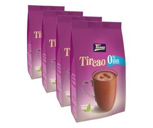Tirma TirCao 0% Azúcares Añadidos | Cacao Soluble | Ideal para Acompañar el Desayuno | 350g (Paquete de 4)