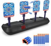 Tiro al Diana para Nerf, diana digital eléctrica, 20 balas, juegos niños niños 3 4 5 6 7 8 9 10 años juego de tiro interior exterior regalo Navidad cumpleaños