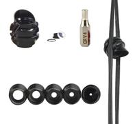 Tiro con Arco 37/45 Grados Lente Clarificadora con Capucha Peep y Kit de Apertura Aleación de Aluminio Peep Sight NúCleo Interno 6X 8X para Arco Compuesto (Negro, 45 Grados 6X)