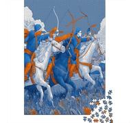 Tiro con Arco a Caballo en la Cultura nómada Rompecabezas Rompecabezas Juego De Habilidad para Toda La Familia 70x50cm/1000pcs